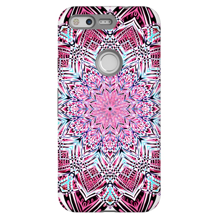 Pixel StrongFit Berry Pink Detailed Mandala by Micklyn Le Feuvre