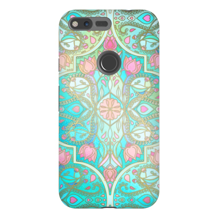 Pixel XL StrongFit Floral Moroccan in Spring Pastels by Micklyn Le Feuvre