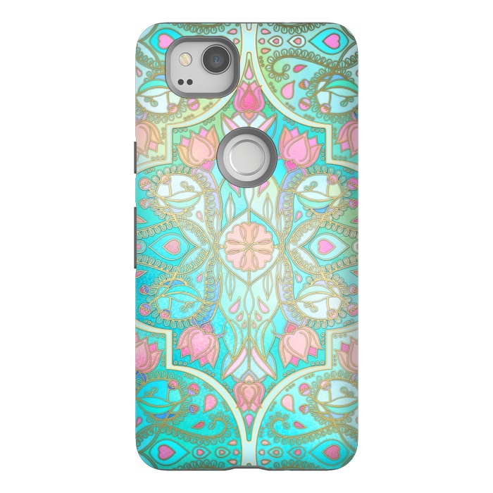 Pixel 2 StrongFit Floral Moroccan in Spring Pastels by Micklyn Le Feuvre