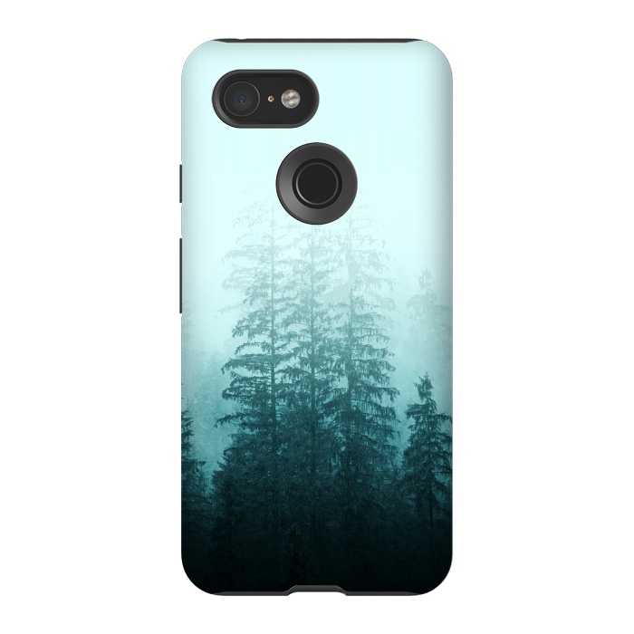 Pixel 3 StrongFit Blue Coniferous Forest by Creativeaxle