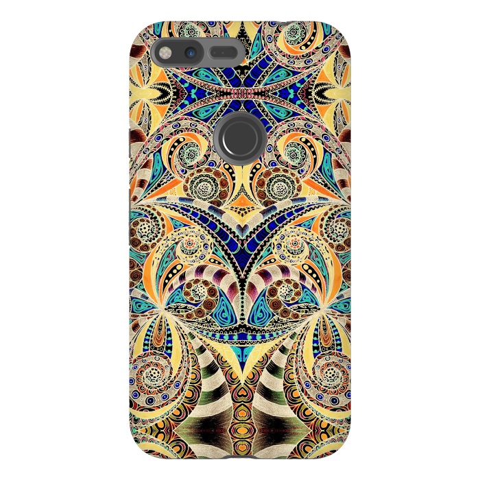 Pixel XL StrongFit Drawing Floral Zentangle G240 by Medusa GraphicArt