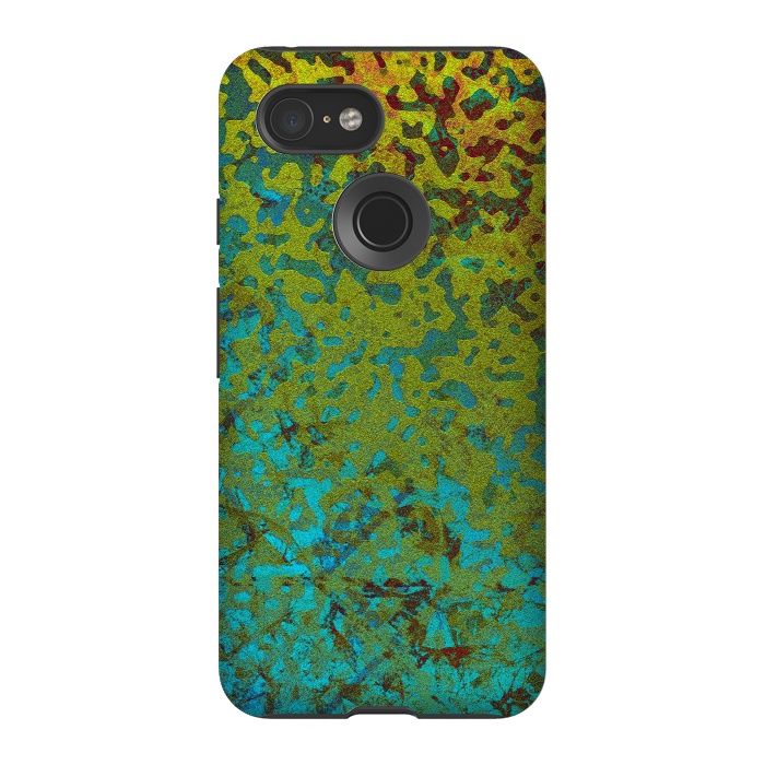 Pixel 3 StrongFit Colorful Corroded Background G292 by Medusa GraphicArt