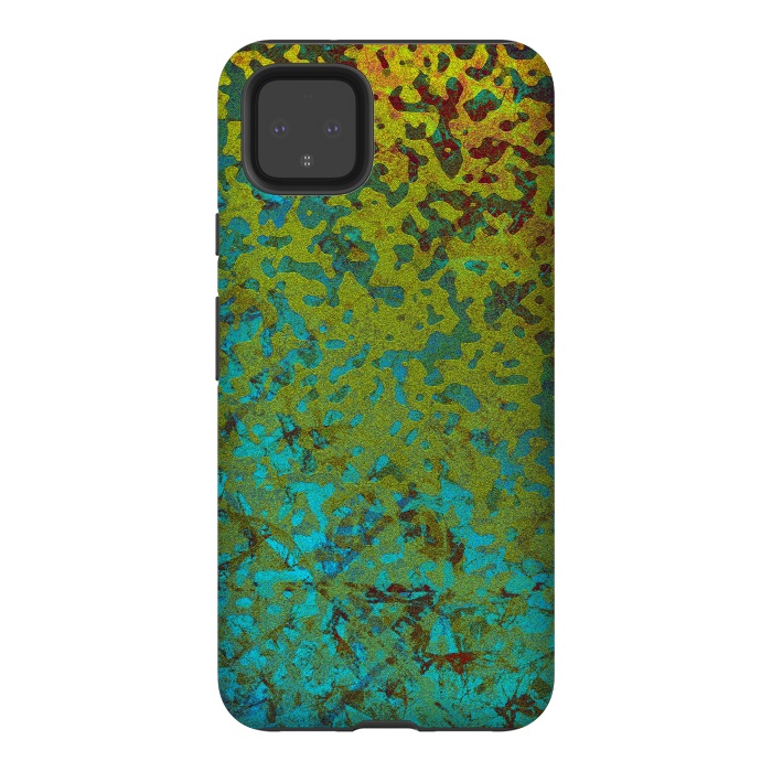 Pixel 4XL StrongFit Colorful Corroded Background G292 by Medusa GraphicArt