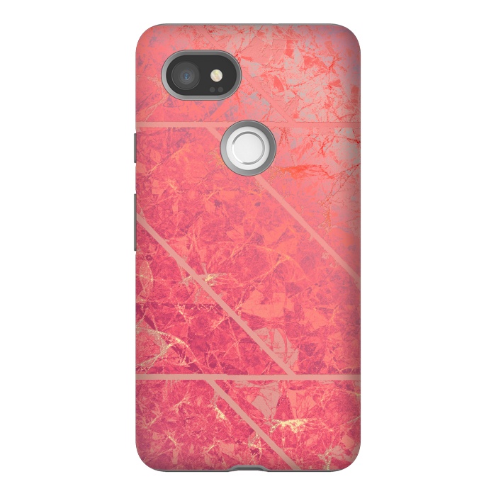 Pixel 2XL StrongFit Pink Marble Texture G281 by Medusa GraphicArt