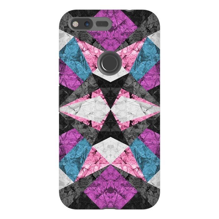 Pixel XL StrongFit Marble Geometric Background G438 by Medusa GraphicArt