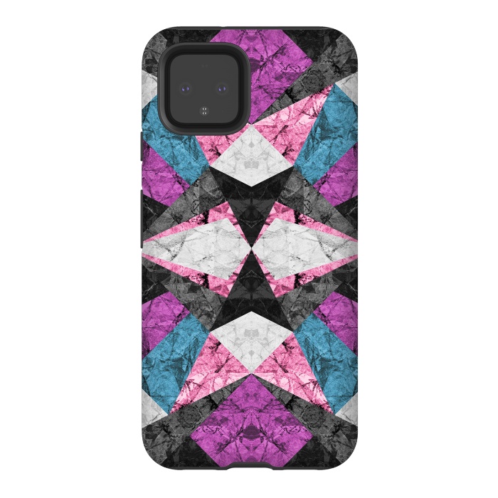 Pixel 4 StrongFit Marble Geometric Background G438 by Medusa GraphicArt