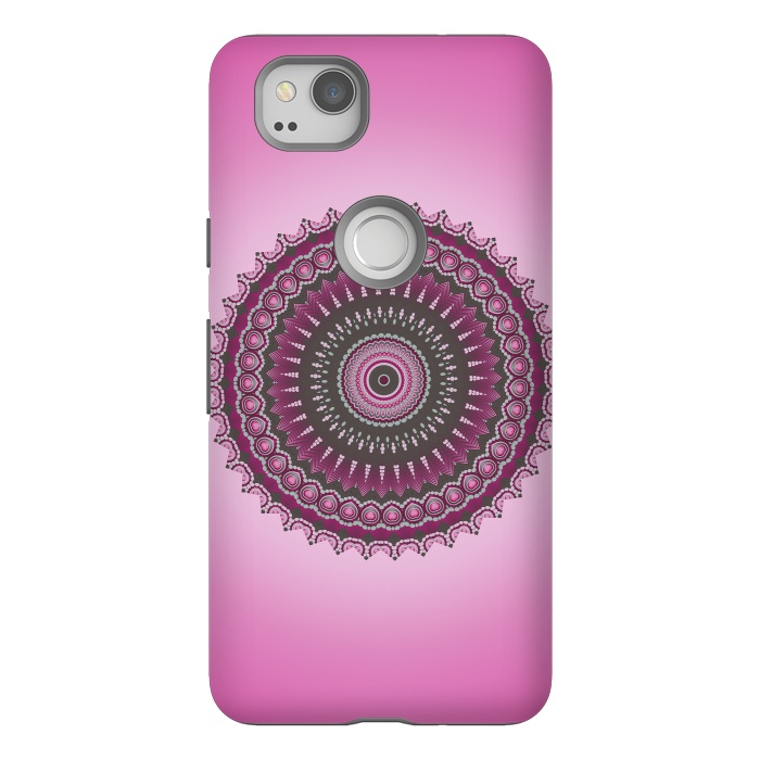 Pixel 2 StrongFit Pink Mandala Ornament 2 by Andrea Haase