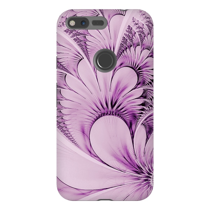 Pixel XL StrongFit Pink Fractal Flowers by Andrea Haase