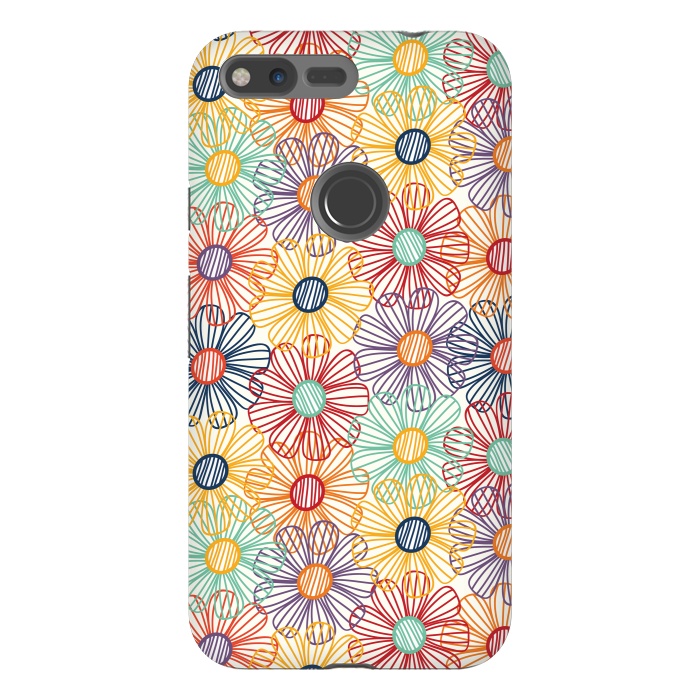 Pixel XL StrongFit RAINBOW FLORAL by TracyLucy Designs