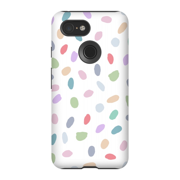 Pixel 3 StrongFit Color Oval Dots by Creativeaxle