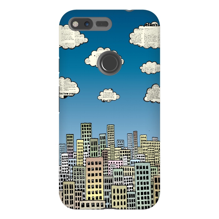 Pixel XL StrongFit The city of paper clouds by Mangulica