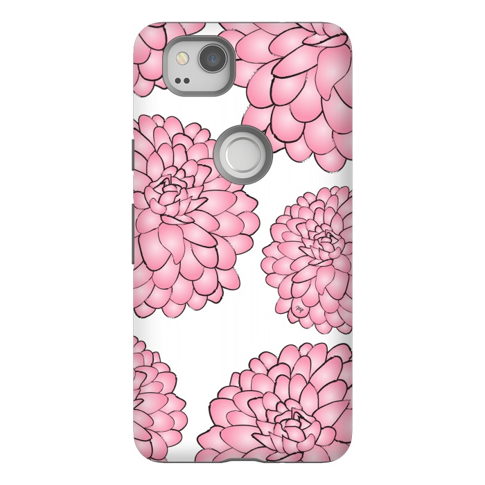 Pixel 2 StrongFit Pink Chrysanthemum by Martina