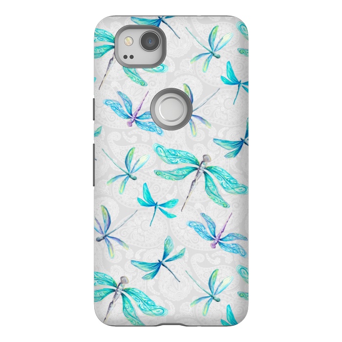 Pixel 2 StrongFit Dragonfly Paisley by gingerlique