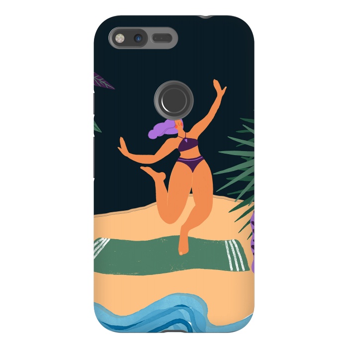 Pixel XL StrongFit Eve - Dancing Girl at Tropical Jungle Beach by  Utart