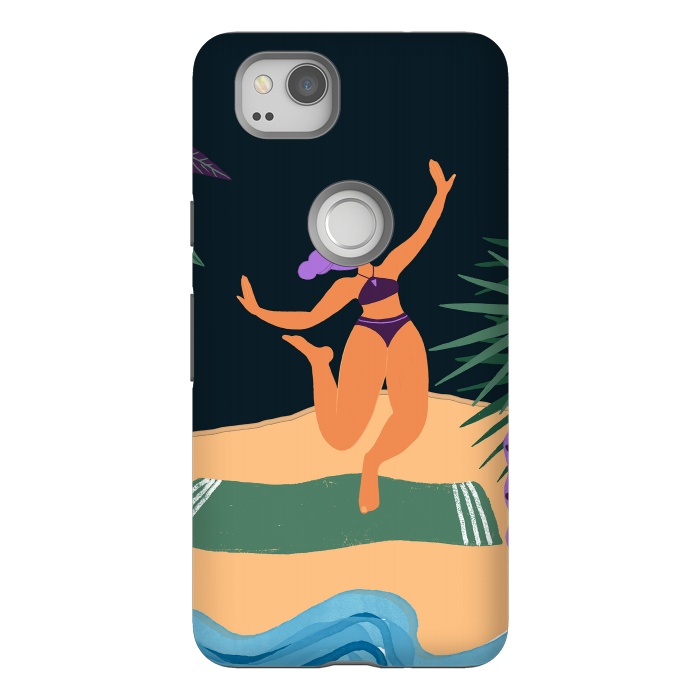 Pixel 2 StrongFit Eve - Dancing Girl at Tropical Jungle Beach by  Utart