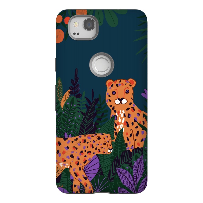 Pixel 2 StrongFit Two Cheetahs in Tropical Jungle by  Utart