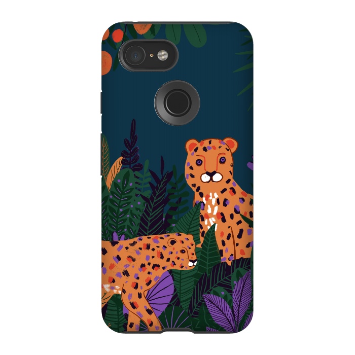 Pixel 3 StrongFit Two Cheetahs in Tropical Jungle by  Utart