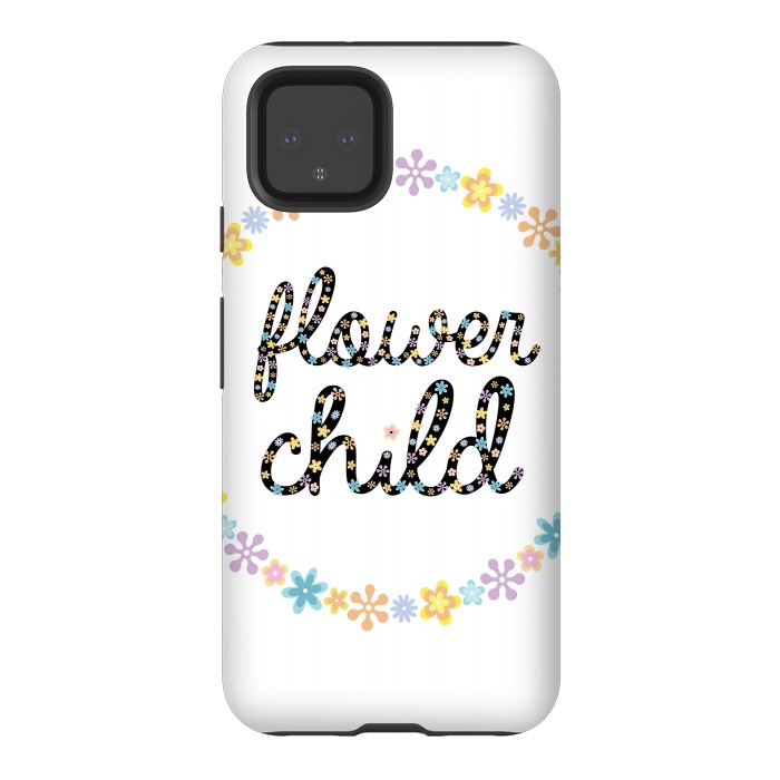 Pixel 4 StrongFit Flower child by Laura Nagel