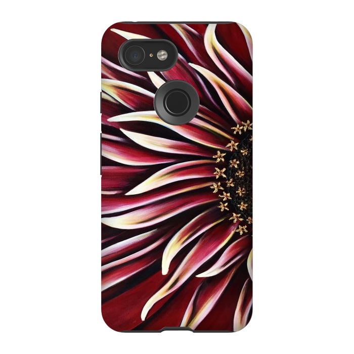 Pixel 3 StrongFit Wild Red Zinnia by Denise Cassidy Wood