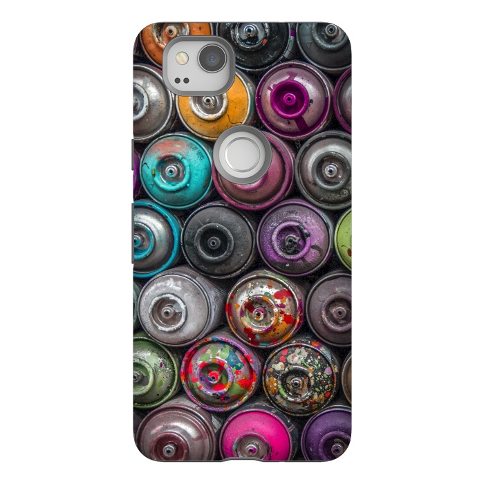 Pixel 2 StrongFit Spray Paint Cans by Andrea Haase
