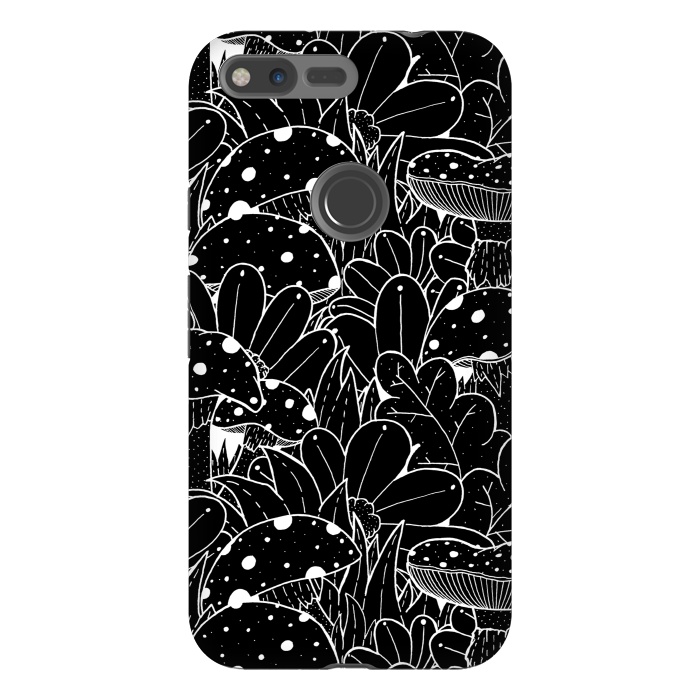 Pixel XL StrongFit Black and white autumn pattern by Steve Wade (Swade)