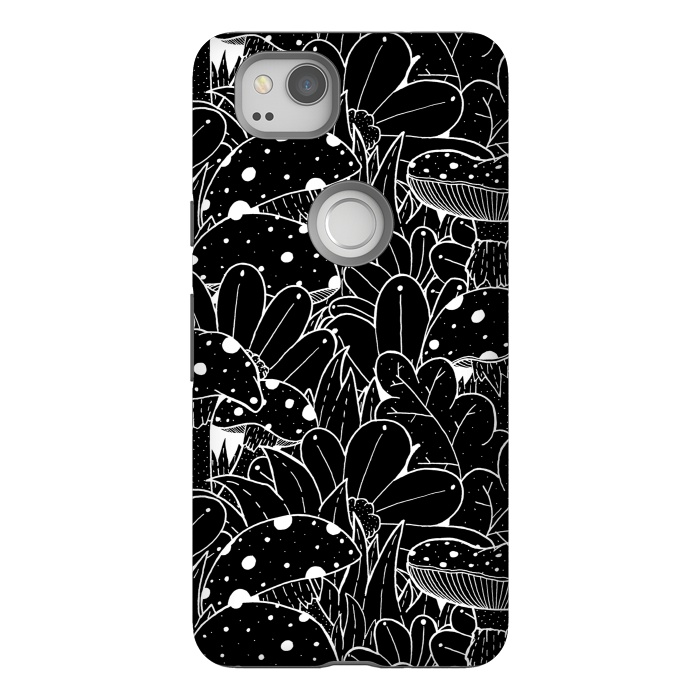 Pixel 2 StrongFit Black and white autumn pattern by Steve Wade (Swade)
