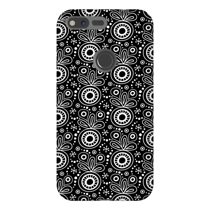 Pixel XL StrongFit Abstract Doodle Pattern Black by Majoih