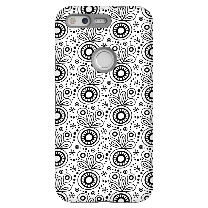 Pixel StrongFit Abstract Doodle Pattern White by Majoih