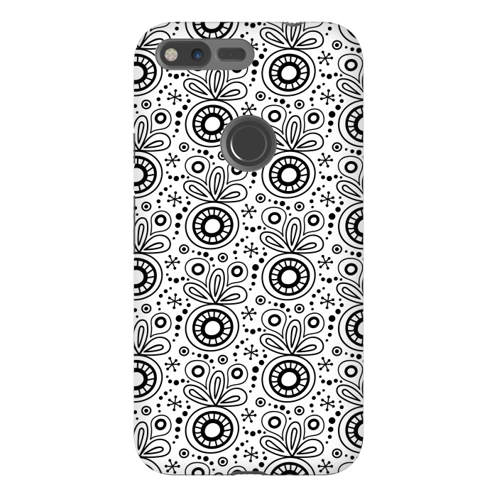 Pixel XL StrongFit Abstract Doodle Pattern White by Majoih