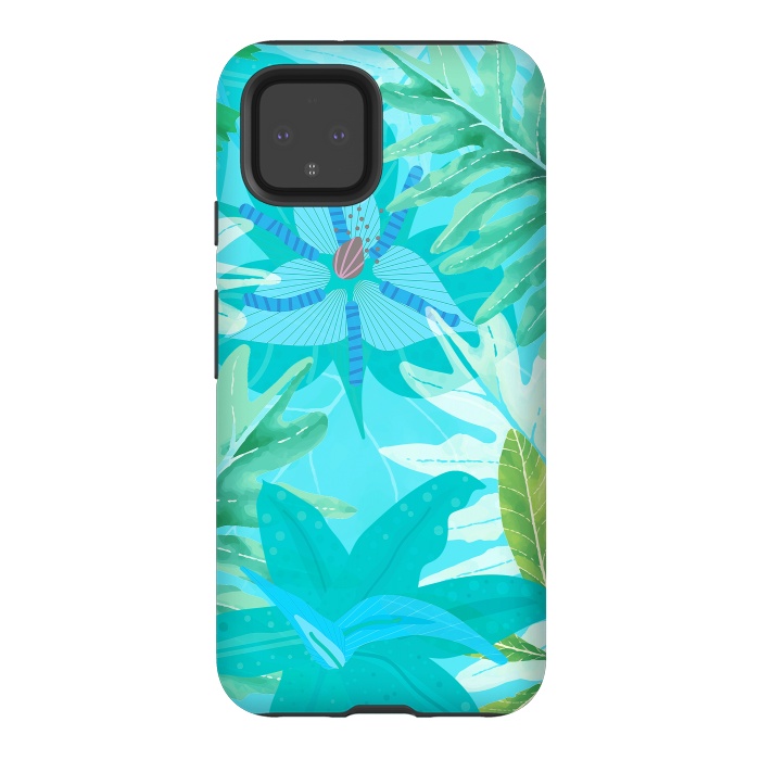 Pixel 4 StrongFit Eve's blue Aroma Garden by  Utart