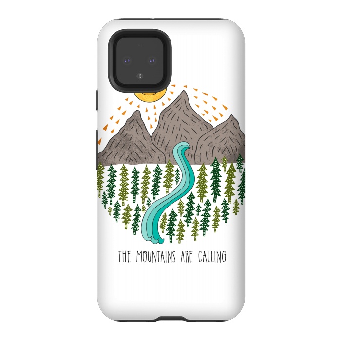Pixel 4 StrongFit Mountains Are Calling by Pom Graphic Design