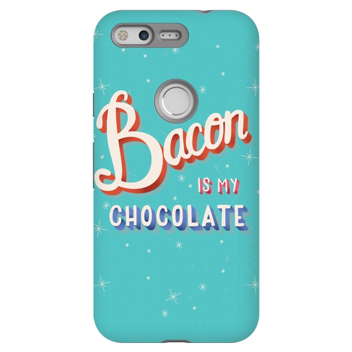 Pixel StrongFit Bacon is my chocolate hand lettering typography modern poster design by Jelena Obradovic