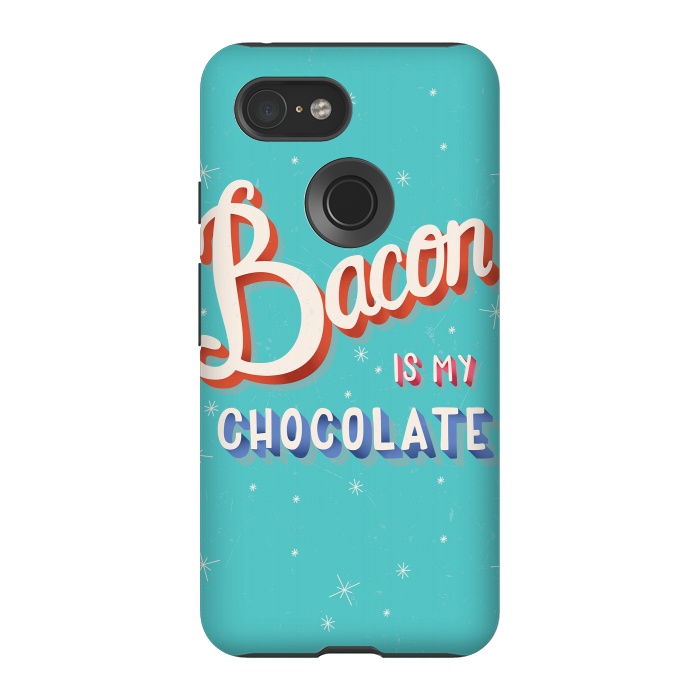 Pixel 3 StrongFit Bacon is my chocolate hand lettering typography modern poster design by Jelena Obradovic