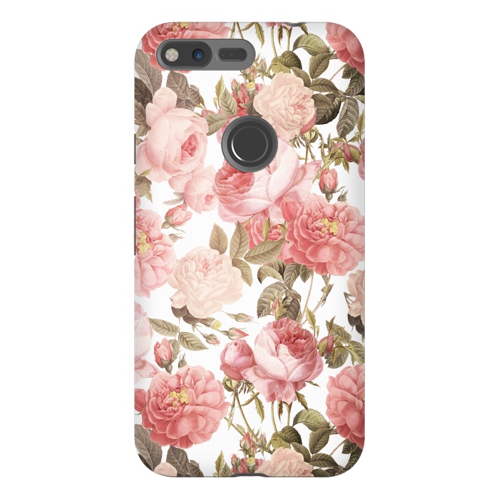 Pixel XL StrongFit Peach Victorian Roses by  Utart