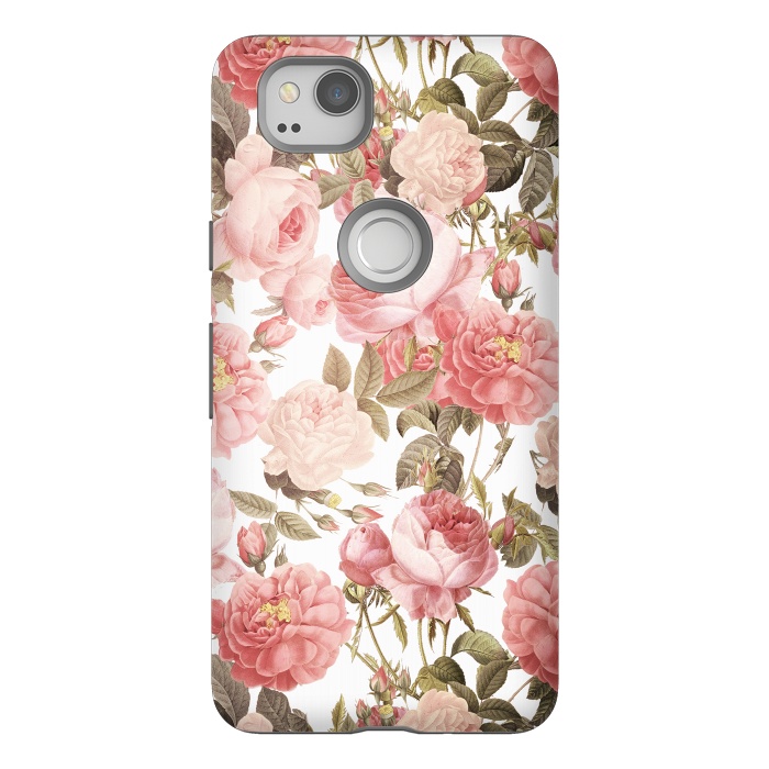 Pixel 2 StrongFit Peach Victorian Roses by  Utart