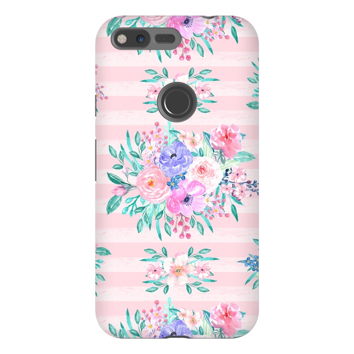 Pixel XL StrongFit Beautiful watercolor garden floral paint by InovArts