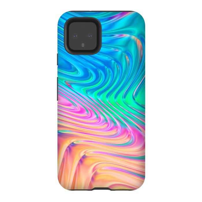 Pixel 4 StrongFit Abstract Vivid Waves by Art Design Works