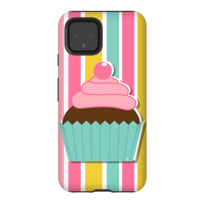 Pixel 4 StrongFit Colorful cupcake by Martina
