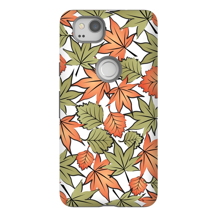 Pixel 2 StrongFit Autumne leaves pattern by Martina
