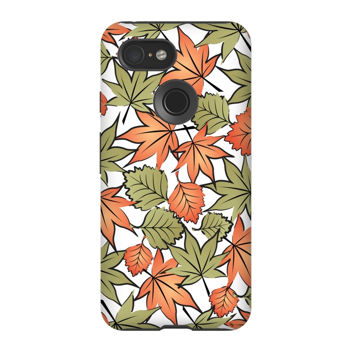 Pixel 3 StrongFit Autumne leaves pattern by Martina