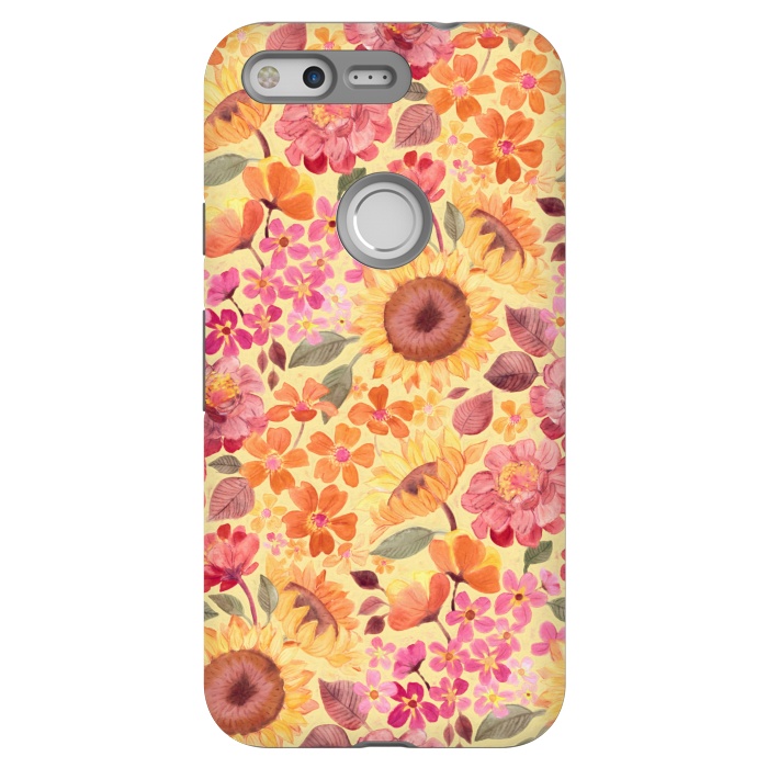 Pixel StrongFit Happy Boho Autumn Floral  by Micklyn Le Feuvre