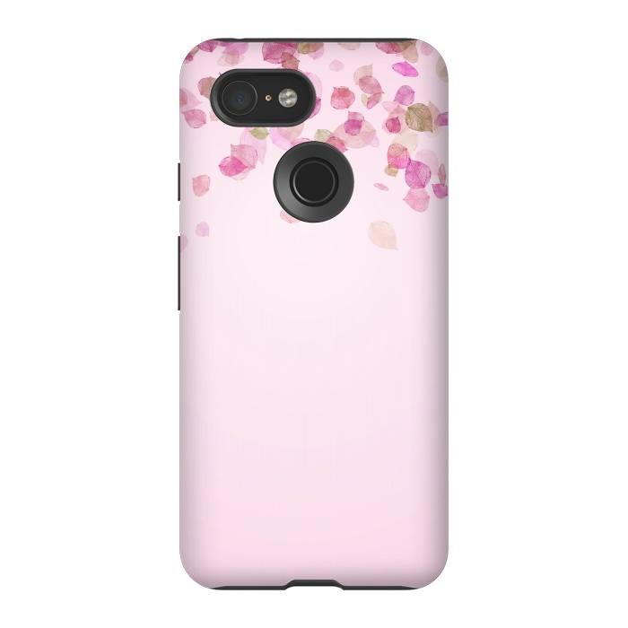 Pixel 3 StrongFit Leaves are falling on pink by  Utart