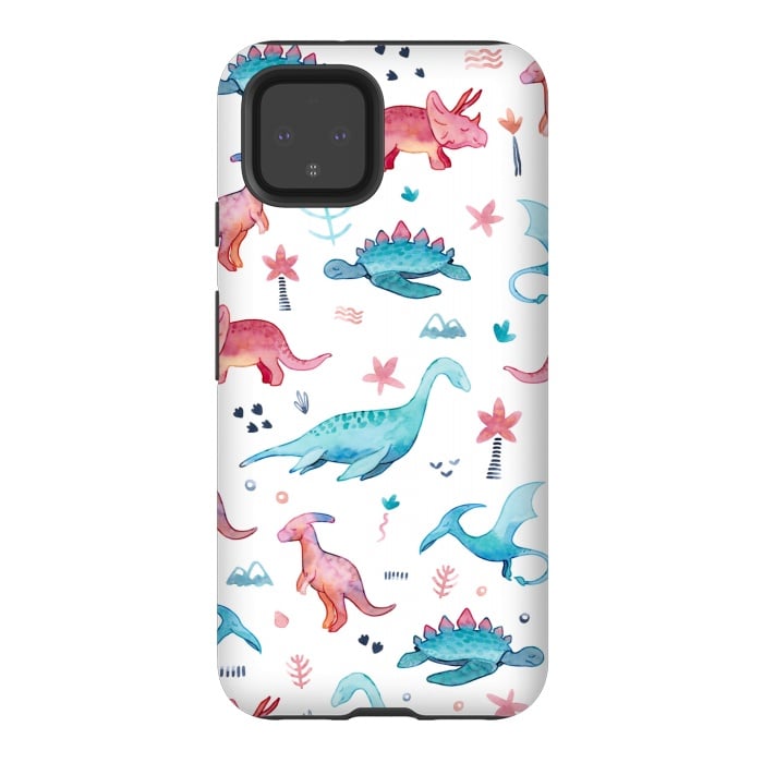 Pixel 4 StrongFit Dinosaurs Love by gingerlique