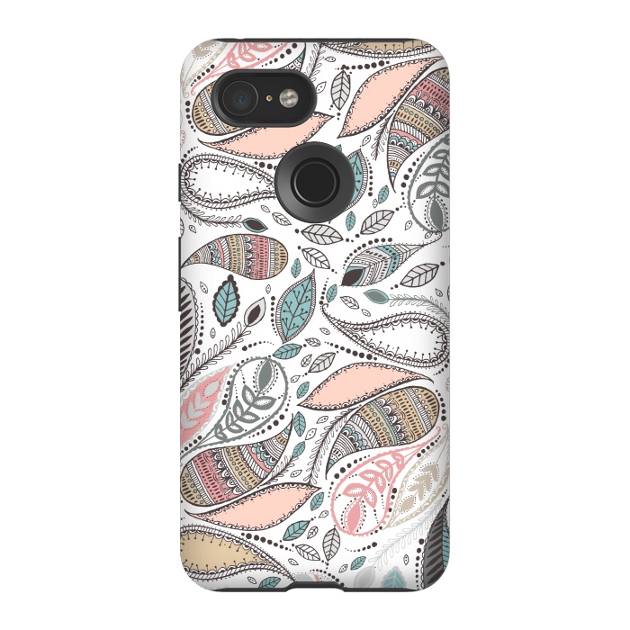 Pixel 3 StrongFit Paisley  by Rose Halsey