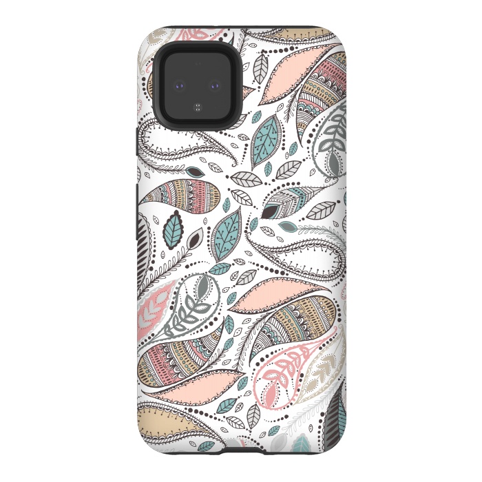 Pixel 4 StrongFit Paisley  by Rose Halsey