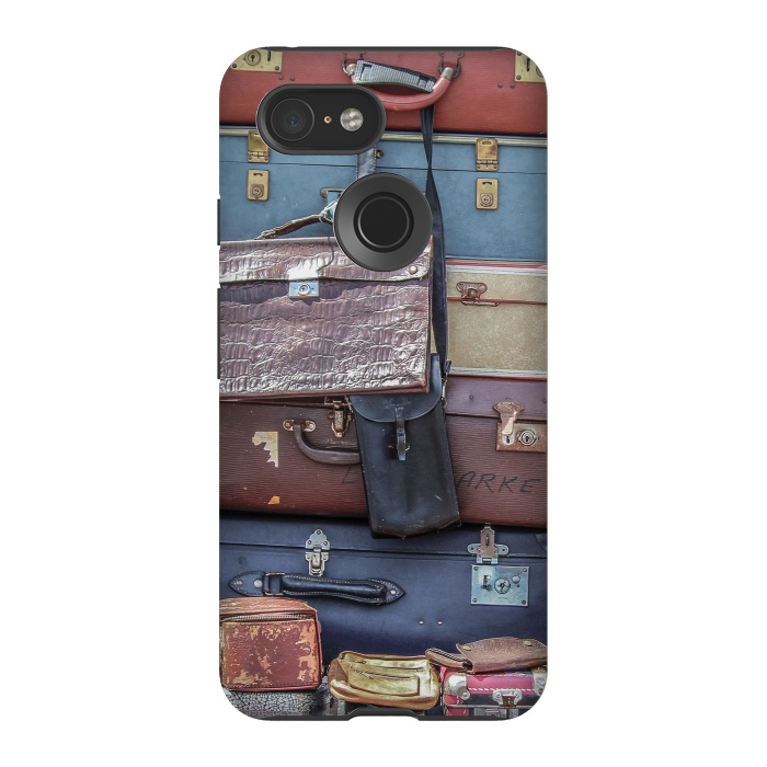 Pixel 3 StrongFit Collection Of Old Suitcase by Andrea Haase