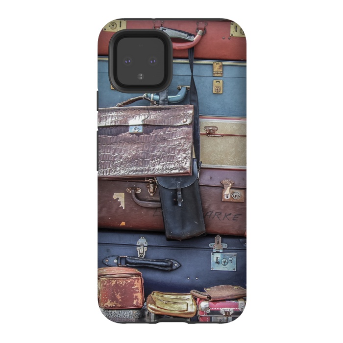 Pixel 4 StrongFit Collection Of Old Suitcase by Andrea Haase
