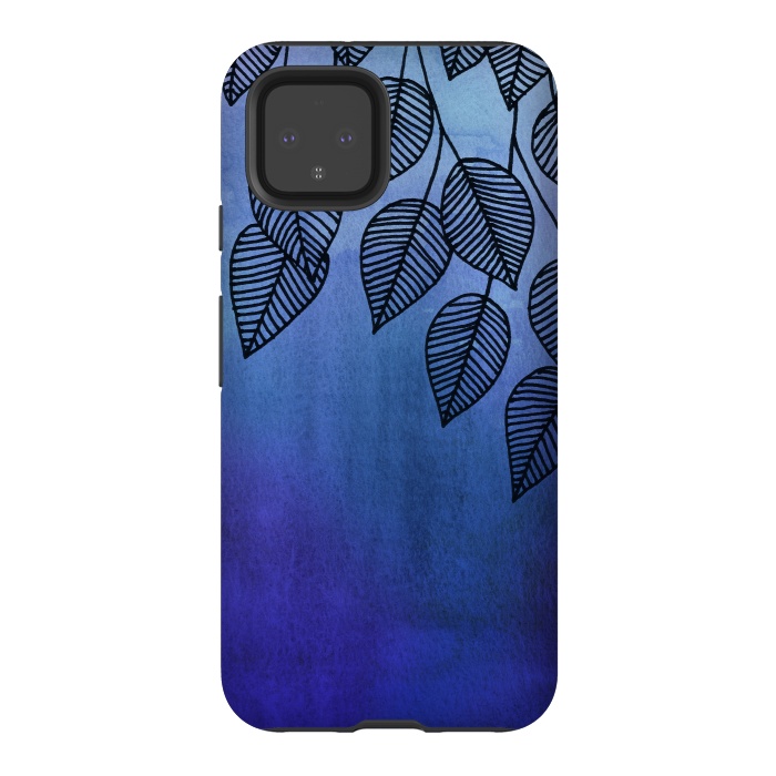 Pixel 4 StrongFit Midnight Garden in Watercolor and Ink by Micklyn Le Feuvre