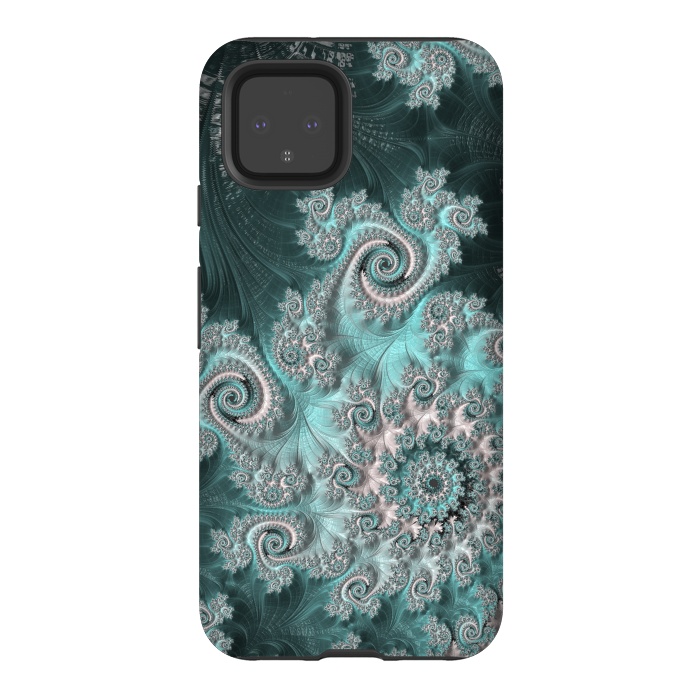 Pixel 4 StrongFit Swirly magical fractal by Andrea Haase