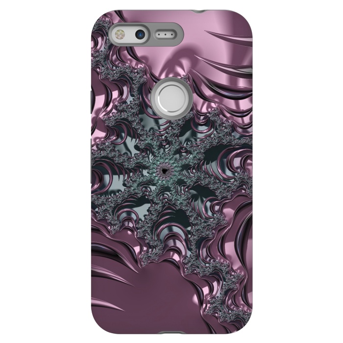 Pixel StrongFit Shiny Pink Green Fractal Design by Andrea Haase